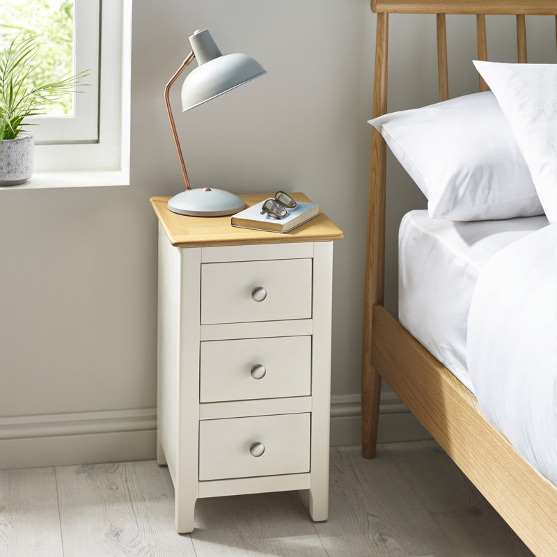 Amrico 34cm W Bedside Table, White