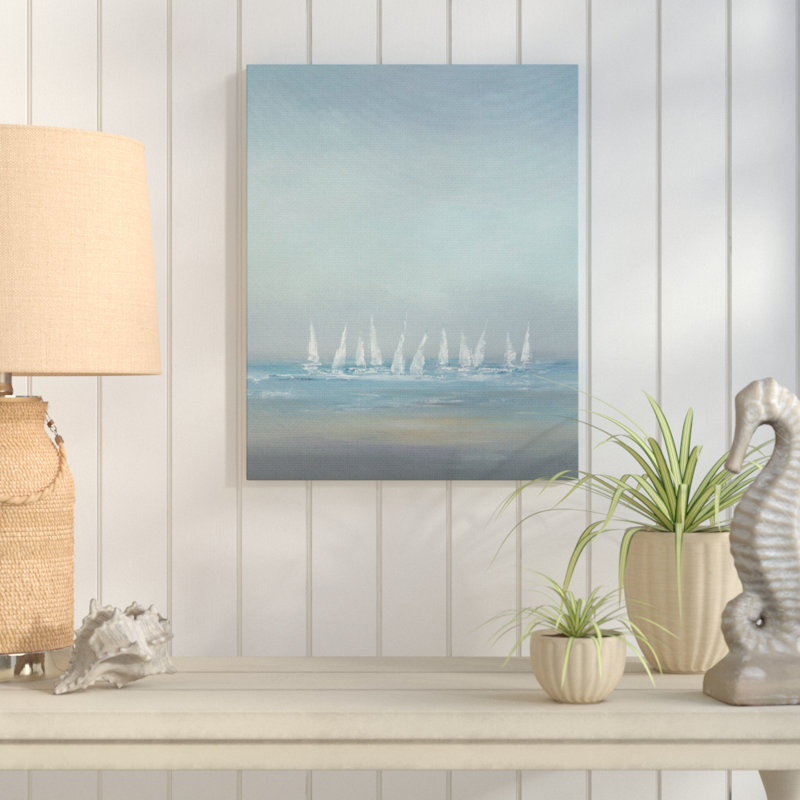 «The Regatta Abstract Seascape», reproduction d'art graphique, H 20 po x l 16 po x P 1,5 po, Toile tendue