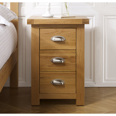 Hagberg 3 Drawer Bedside Table