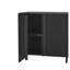Buffet 60 po en stratifié grain de bois noir avec rangement