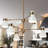 Mantasha 6-Light Modern Sputnik Black/White/Brass Chandelier-335760267