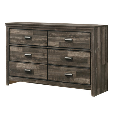 Commode 1 pièce rustique contemporaine avec six tiroirs de rangement