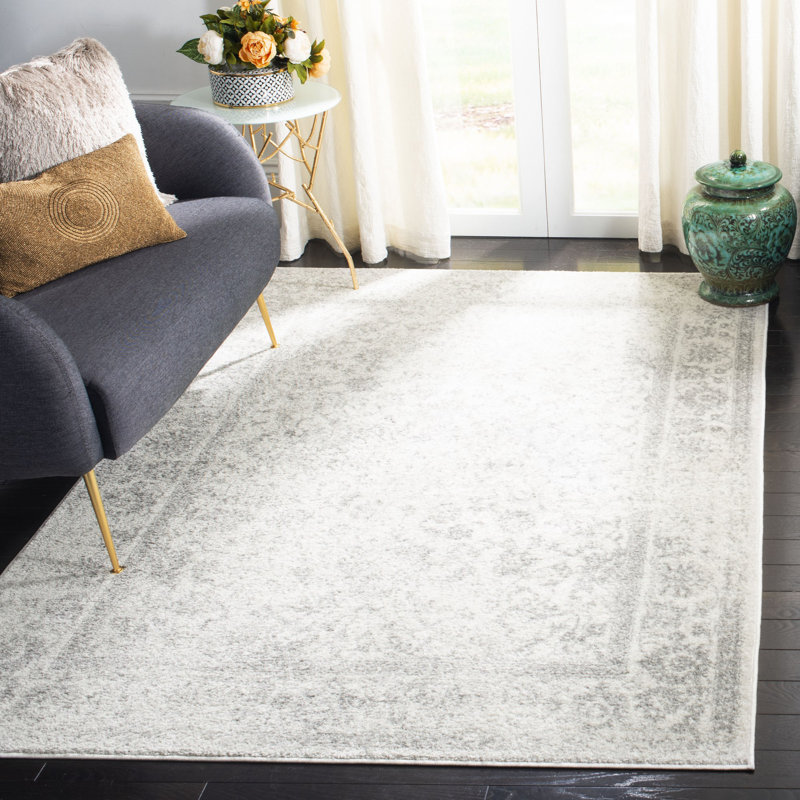 Stromsburg Floral Area Rug, Rectangle 155 x 229 cm, Ivory