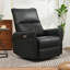 Fauteuil inclinable électrique à bascule pivotant pour adultes, fauteuil inclinable à bascule pivotant à 270 °, petits fauteuils inclinables électriques pour les petits espaces, fauteuil inclinable simple pour le salon, la chambre à coucher, véhicule récréatif (polyuréthane noir)-499874112