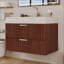 Meuble-lavabo flottant moderne de 30 po avec plateau en pierre frittée sans soudure-311718897