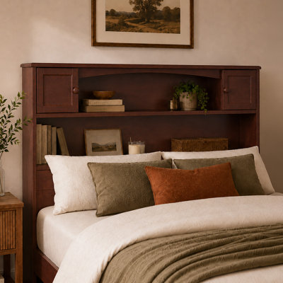Denver Wood Storage Bookcase Headboard