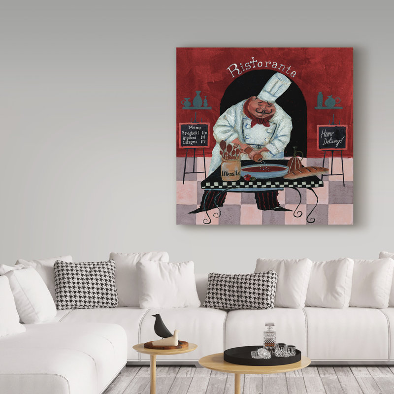"chef de cuisine" par gregg degroat-impression sur toile, H 18 po x l 18 po x P 2 po