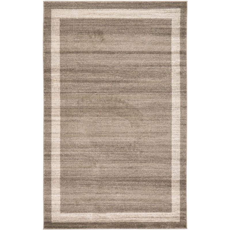 Merrie Light Brown/Ivory Rug, Rectangle 66 x 91cm