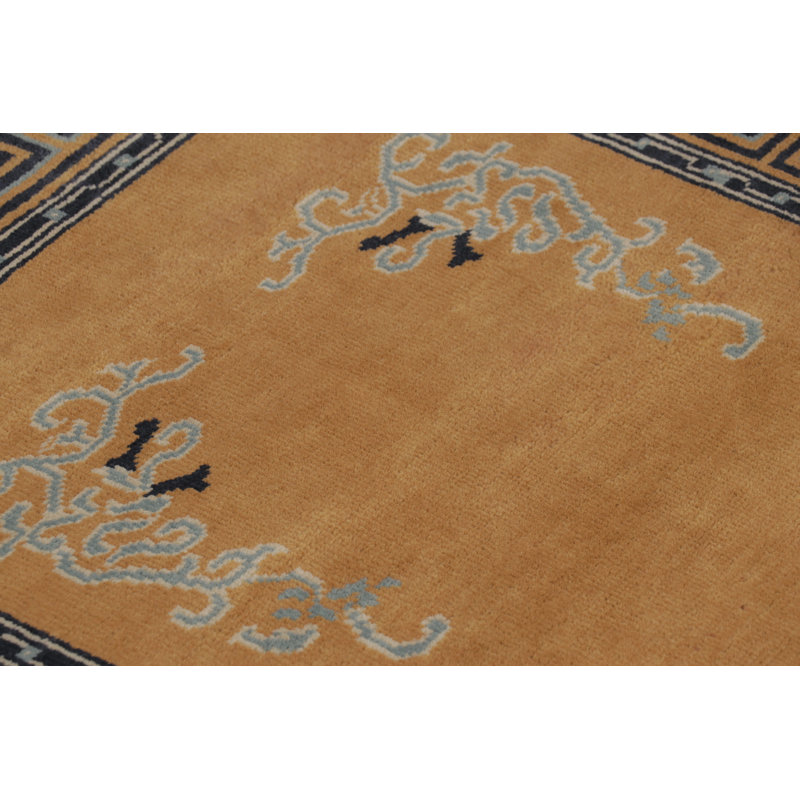 Art Deco One-of-a-Kind 2'8X3'10 Hand Knotted Area Rug