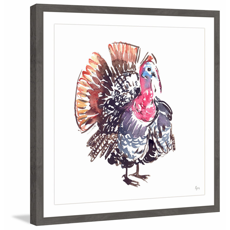 « fiers turquie », reproduction d’art encadrée, 12 po x 12 po