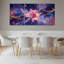 Feux d'artifice et floraison florale sur toile tendue, ensemble de 3 reproductions d'art-1775798762