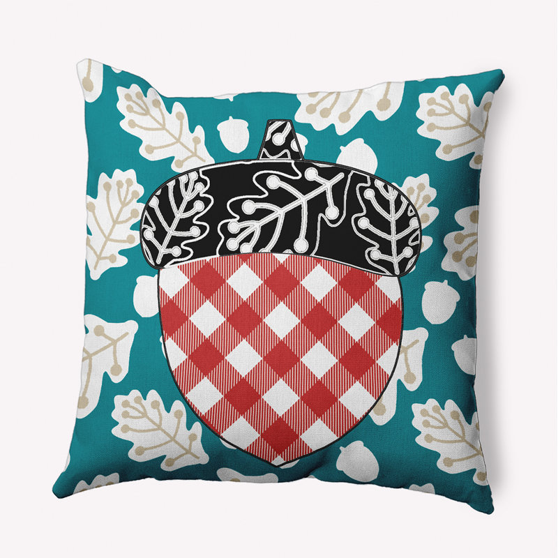 Coussin intérieur / extérieur Acorn, Carré, Bleu lac, H 18 po x l 18 po