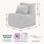 icon Noa Modular Bean Bag High Back Chair, Jumbo Cord, Stone-524666053