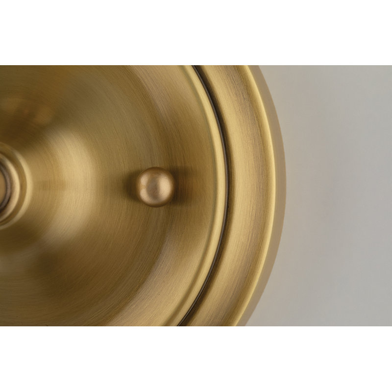 Logan 1 Light Wall Sconce, Aged Brass