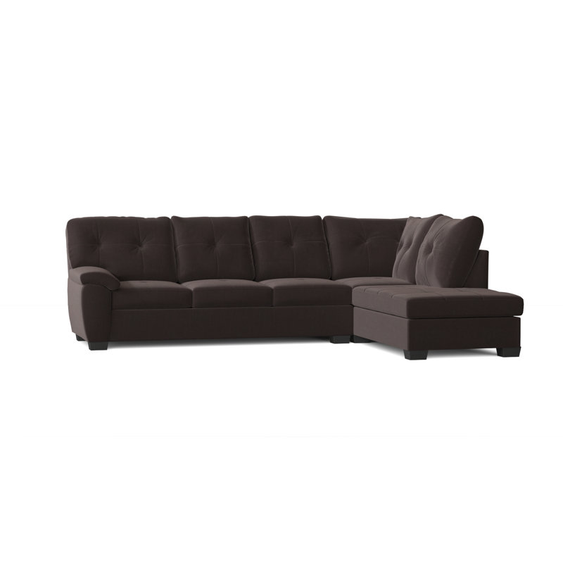 Ardme Upholstered L-Shaped Sectional Right Hand Facing, Oscar Coffee