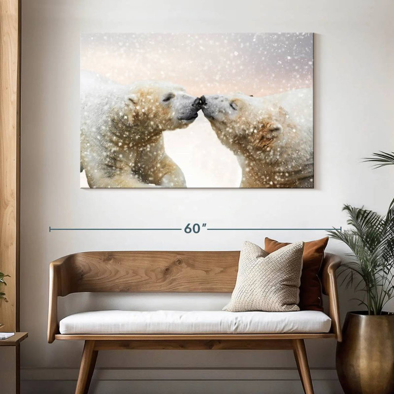 Brampt Polar Bear Love, 32" H x 48" W