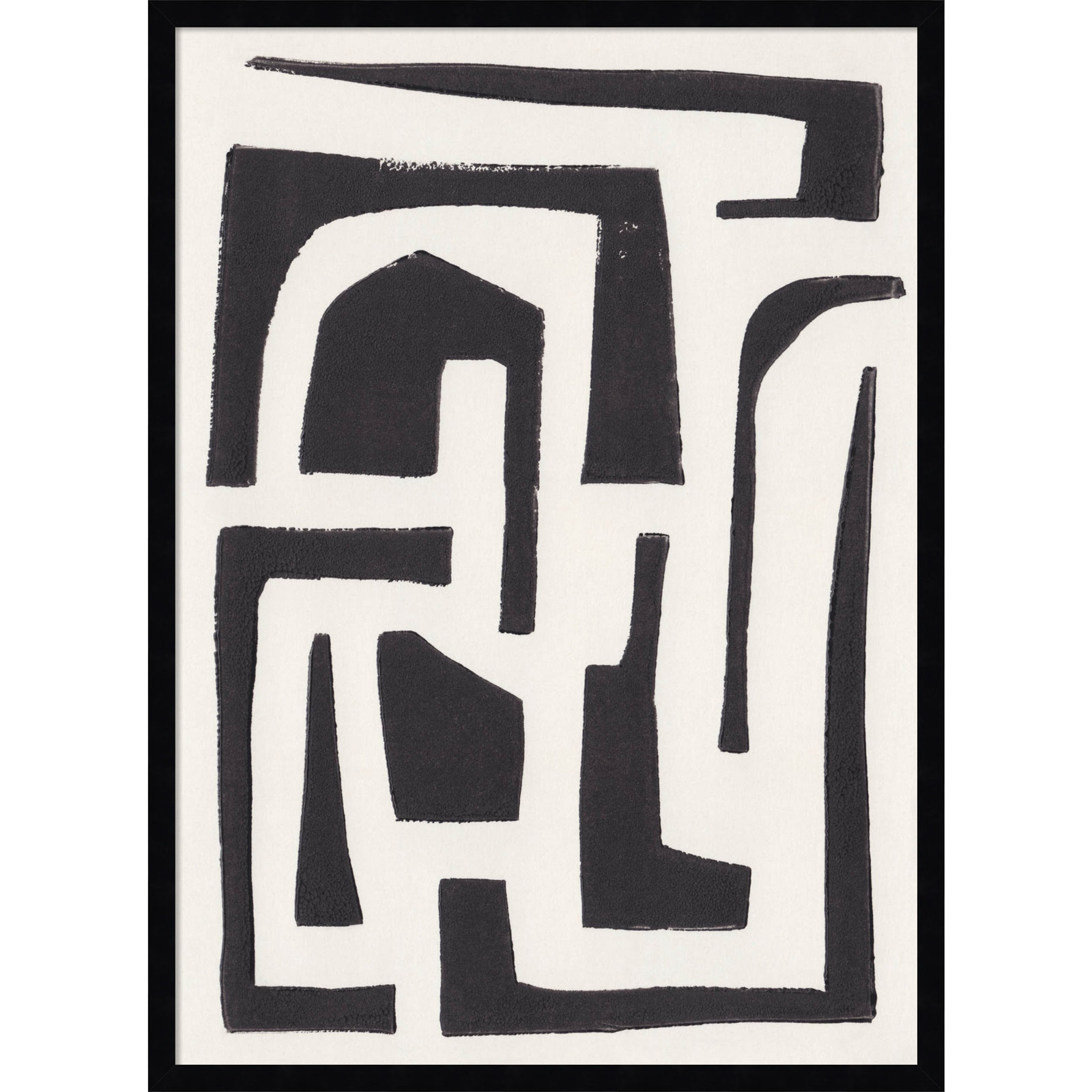 Neighborhood Print by Alisa Galitsyna, Black, 33" H x 24" W x 1" D