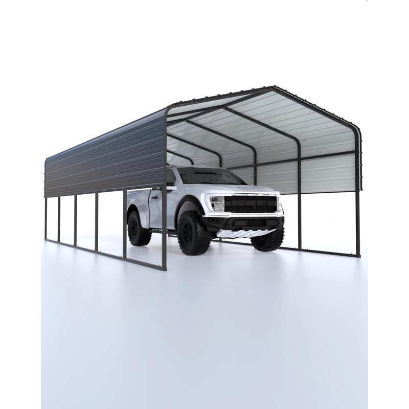 13' X 20' Heavy Duty Carport Canopy With Updated Frame Structure