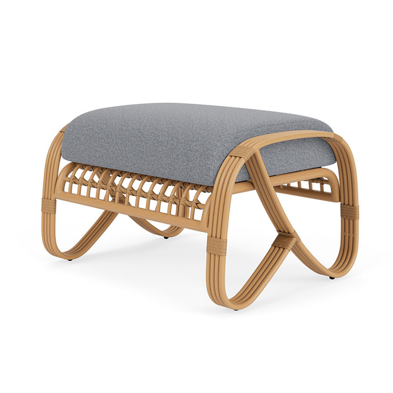Riviera Outdoor Ottoman, Rumba Stonewashed