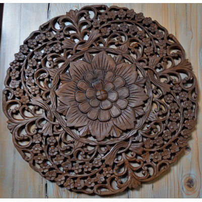 Handmade Boho Plants & Flowers Wall Decor on Solid Wood