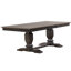 Ensemble de salle à manger 7 pièces à rallonge rectangulaire en bois massif gris avec abattant 18 "-803625319-803625321-803625318