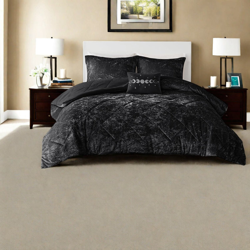 Ensembles de literie luxueux, velours simple en polyester TG