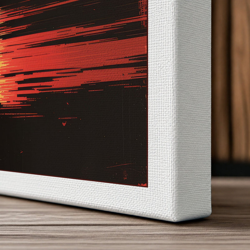 Sun on Water Modern - Wrapped Canvas, 18x12 - 45.7 x 30.5 cm, White Border