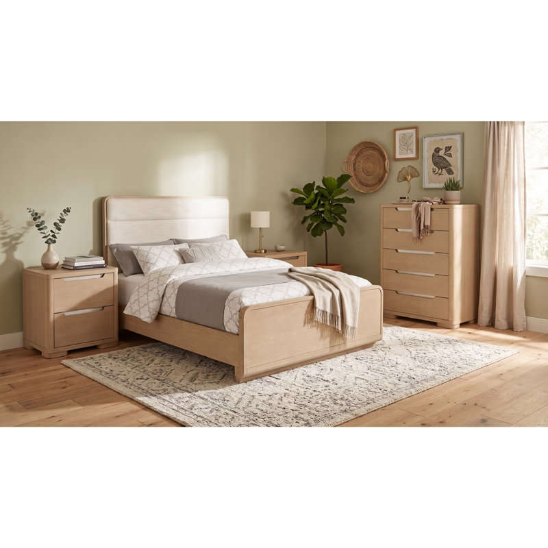 Lennox Light Elm Queen 4-piece Bedroom Set