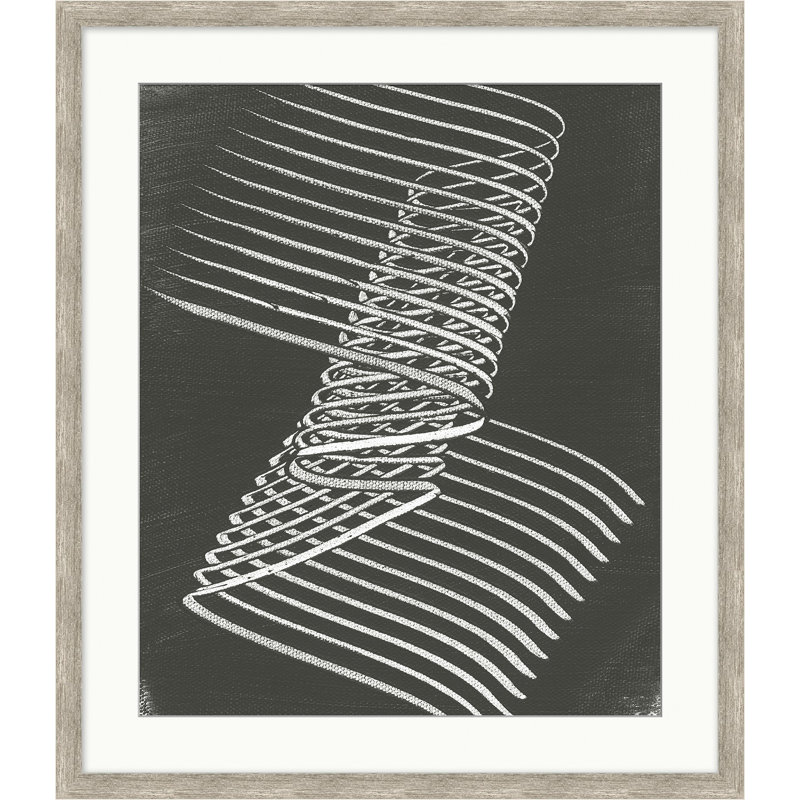 Brush Wave 3 Print, Silver Framed