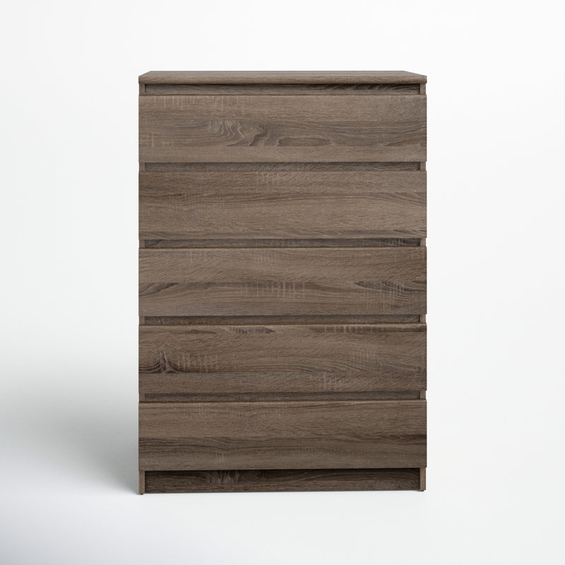 Jada 5 Drawer 30.31" W Chest, Truffle Oak