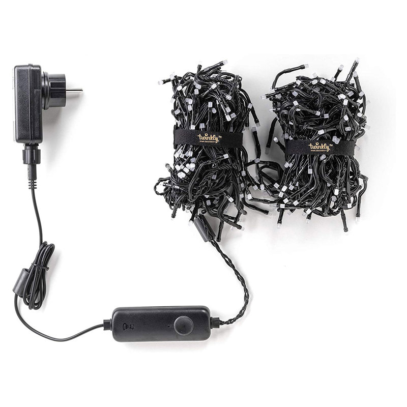 Twinkly 400 LED RGB Multicolor 19.5' Cluster Lights, Bluetooth Control (2 Pack)