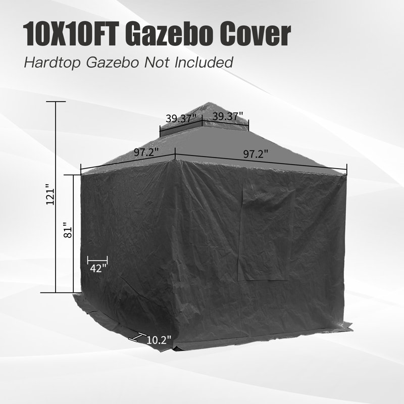 Universal Winter Cover for Gazebo, 121" H x 121.9" W x 121.9" D
