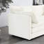 Chenille blanche 2 places avec coussins de repose-pieds, structure en bois massif, éponge, respirant en chenille, bois, rembourrage en éponge, modulaire en tissu-118276656