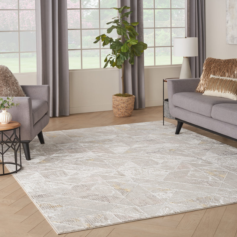 Tapis ivoire / multicolore Glitz, Rectangle 9 pi x 12 pi