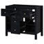 Meuble-lavabo de 36 po sans lavabo, armoire de rangement en bois massif, meuble-lavabo autoportant avec 5 tiroirs et portes à fermeture douce, évier de lavabo non inclus-110621447