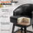  30" Swivel Faux Leather Upholstered Bar Stool with Solid Wood Legs-1161326557-1161326554