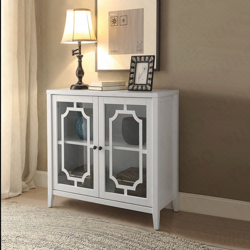 Console pour vestibule - Blanc antique, 30 cm H x 34 cm W x 15 cm D