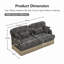 Canapé Comfy Chenille Leopard-2133593041