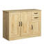 Buffet 43,3 pouces en chêne avec 2 portes et tiroirs - Buffet de rangement moderne pour la salle à manger d'entrée