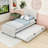 Knotts Twin Upholstered Platform Bed with Headboard and Twin Trundle-1200341079