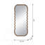 Miroir de plancher surdimensionné en bois