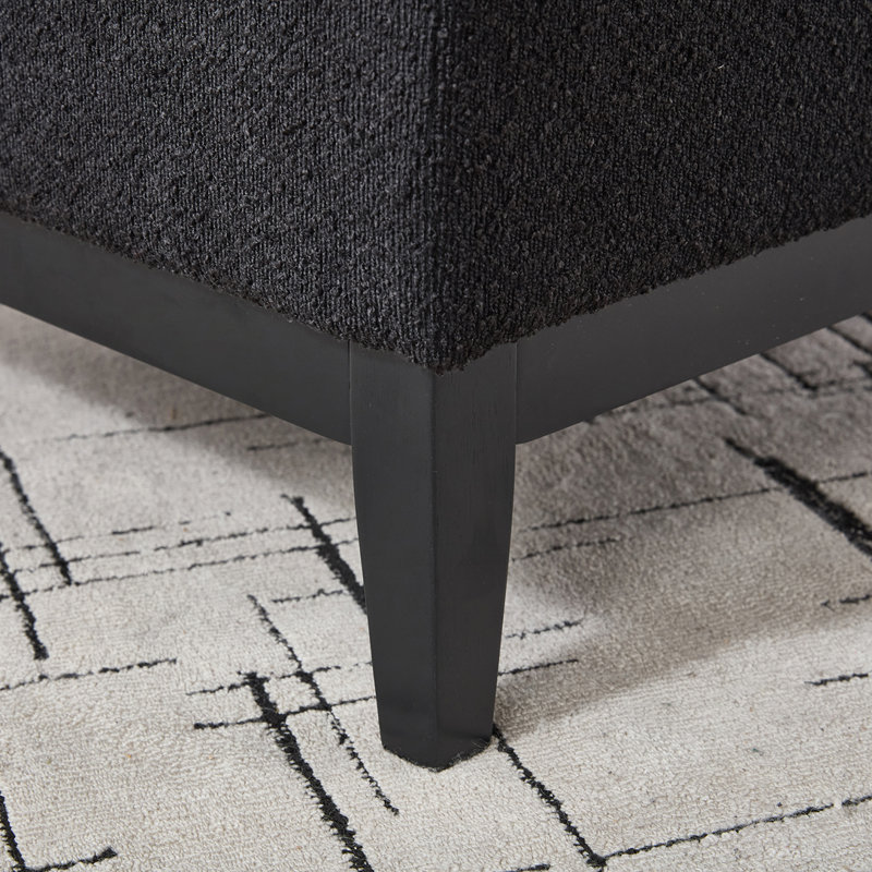Table basse avec repose-pieds 33,8 po, Noir, Black