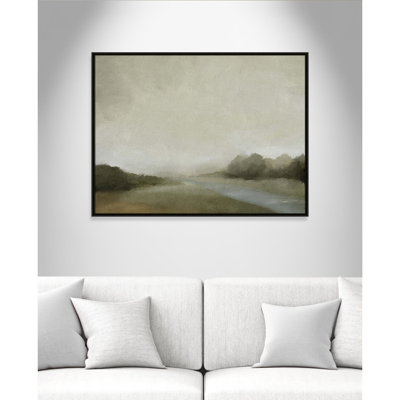 Vanora "Lovers Creek" Painting, 31.5" H x 41.5" W, Espresso