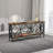 70.9 Inches Extra Long Industrial Console Table, Narrow Sofa Table Behind Couch With Open Storage Shelves, Rustic Entryway Table For Hallway, Foyer, Or Living Room, Metal Frame-1103700355