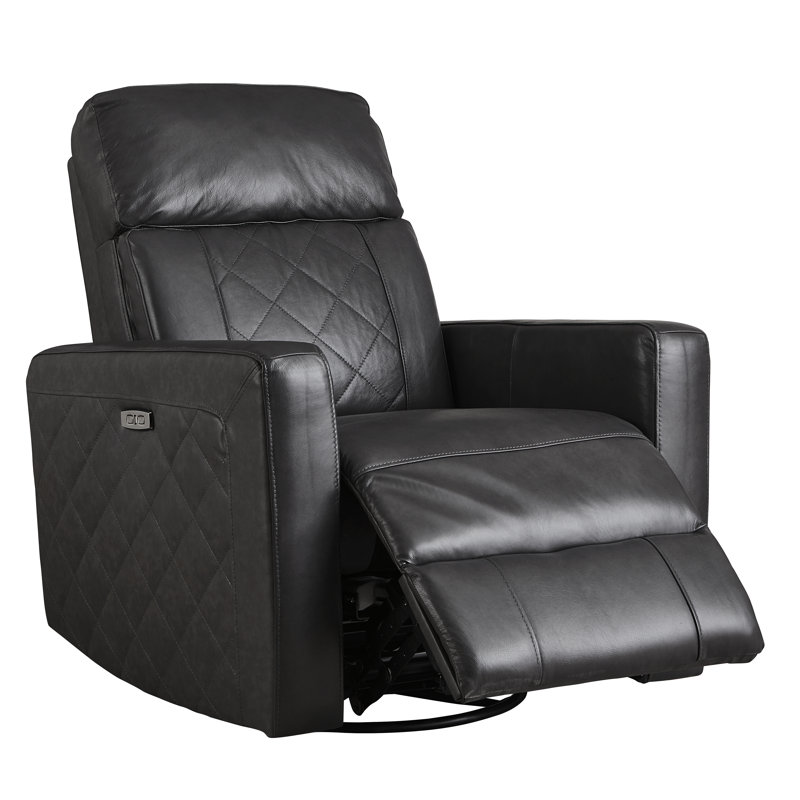 Azcuy Upholstered Swivel Reclining Glider, Oxford