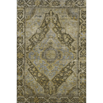 Premium Machine Washable Lubbers AMF1761 Border Rug