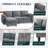 79'' Upholstered Sofa With Ottoman-463322411