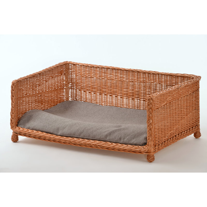 Durgin Wicker Pet Bed, 36cm H x 90cm W x 60cm D