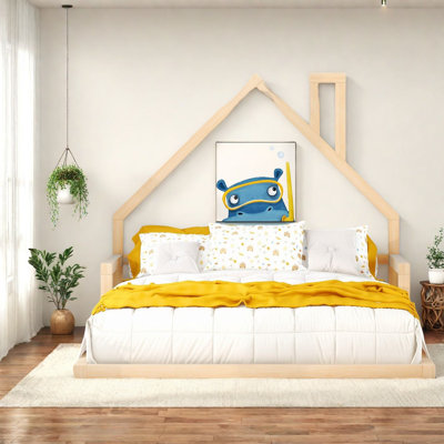 Lits robustes en bois avec tête de lit moderne pour la maison