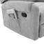 Multifunctional Chenille Recliner With Massage, Grey, Home Essentials